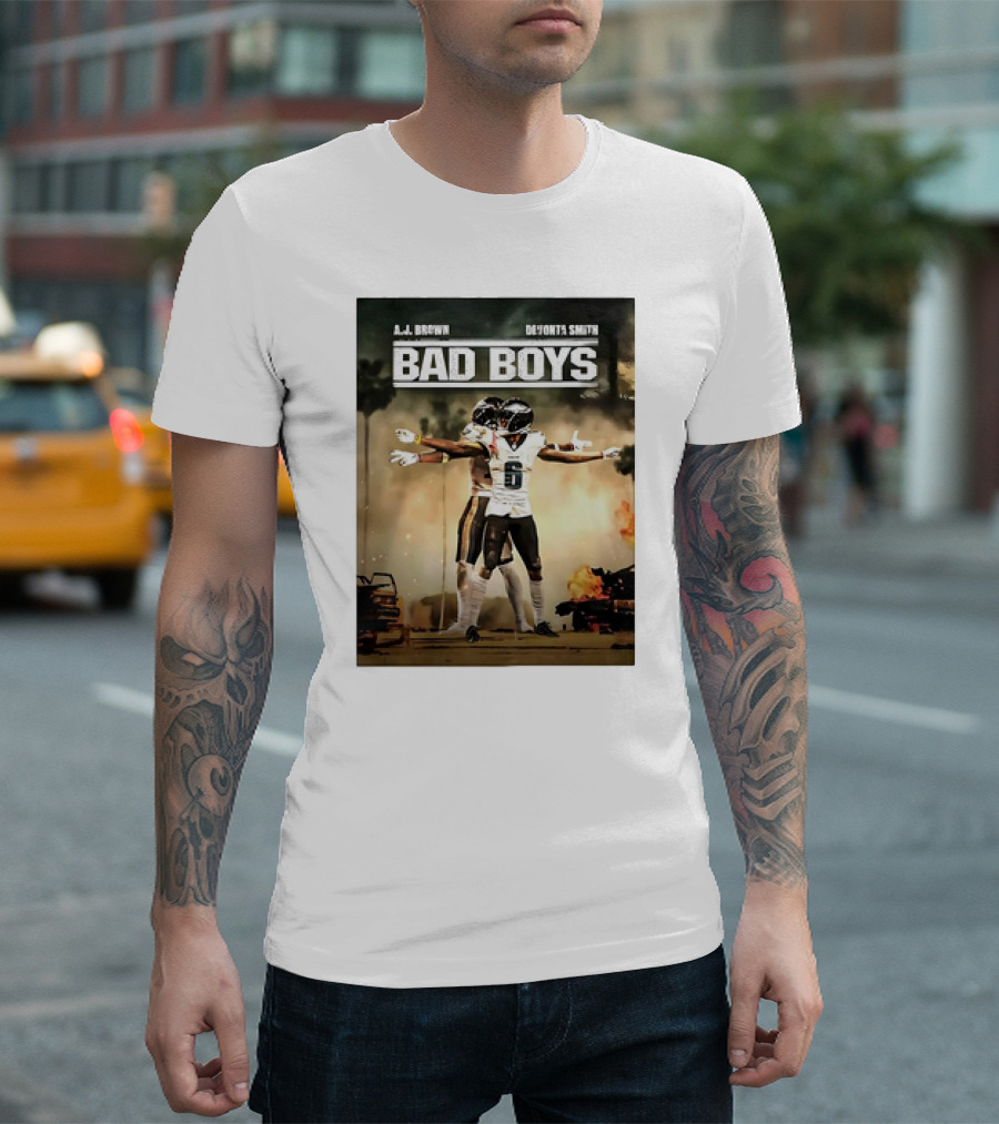 A J Brown Devonta Smith Bad Boys Football Champions T-Shirt