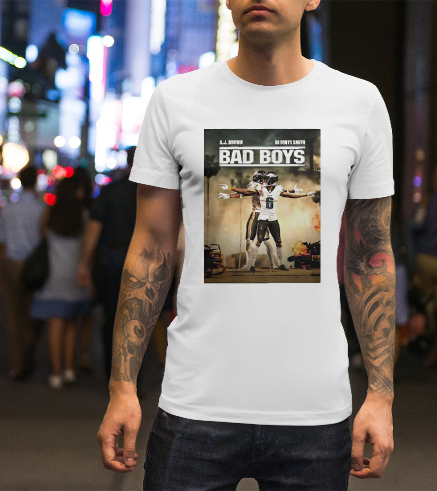 A J Brown Devonta Smith Bad Boys Football Champions T-Shirt