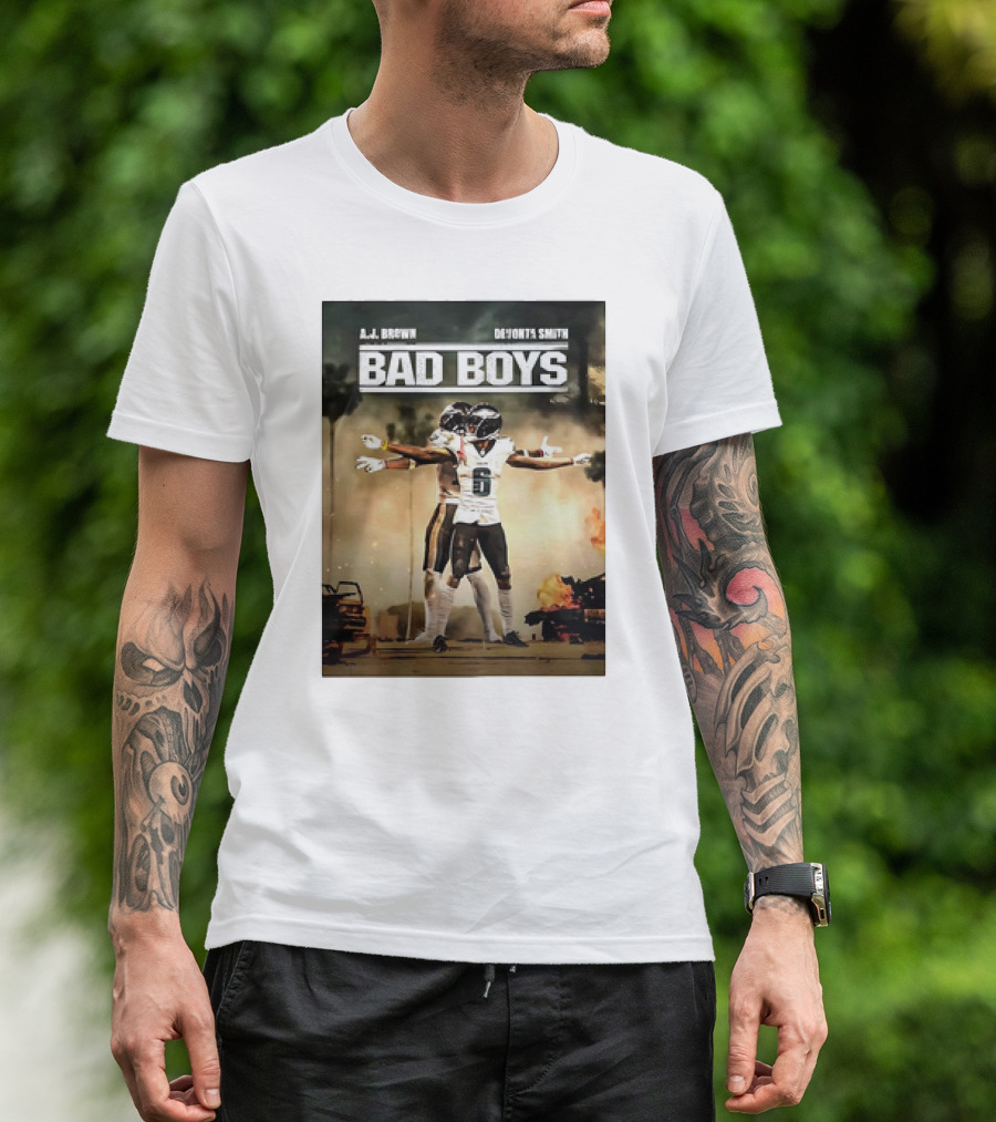 A J Brown Devonta Smith Bad Boys Football Champions T-Shirt