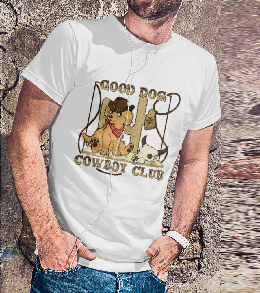 Good Dog Cowboy Club Cactus And Skull T-Shirt