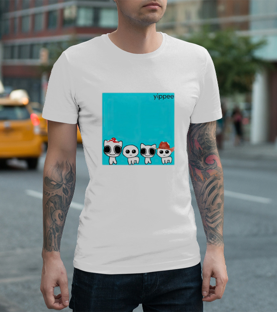 Yippee X Weezer Cringey Characters With Hats T-Shirt