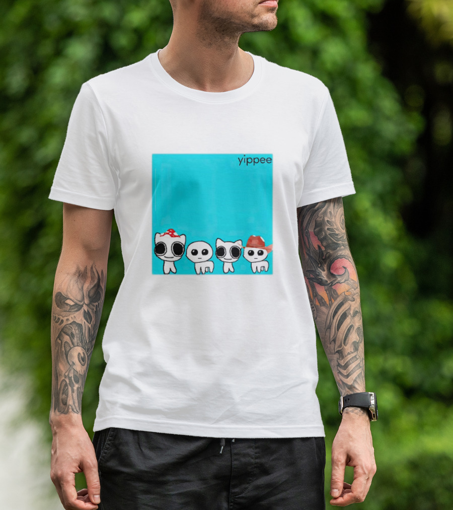 Yippee X Weezer Cringey Characters With Hats T-Shirt