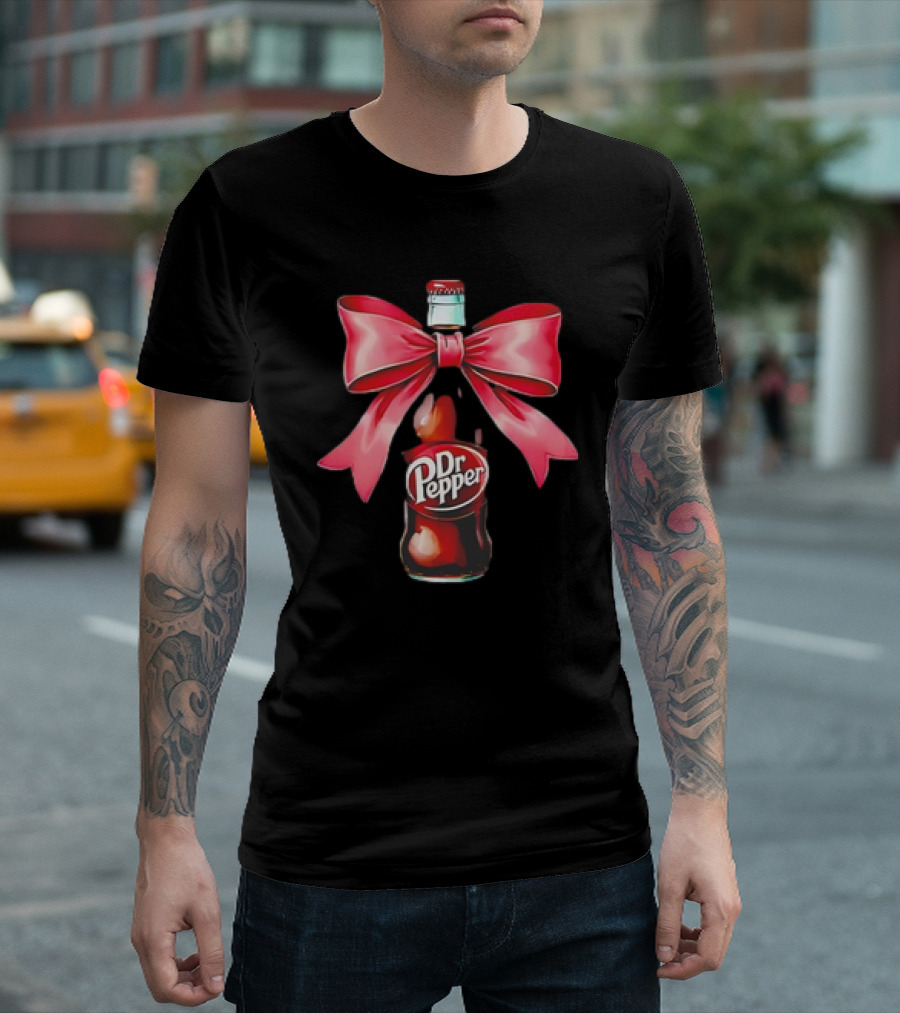 Dr Pepper Bottle With Pink Bow Coquette T-Shirt