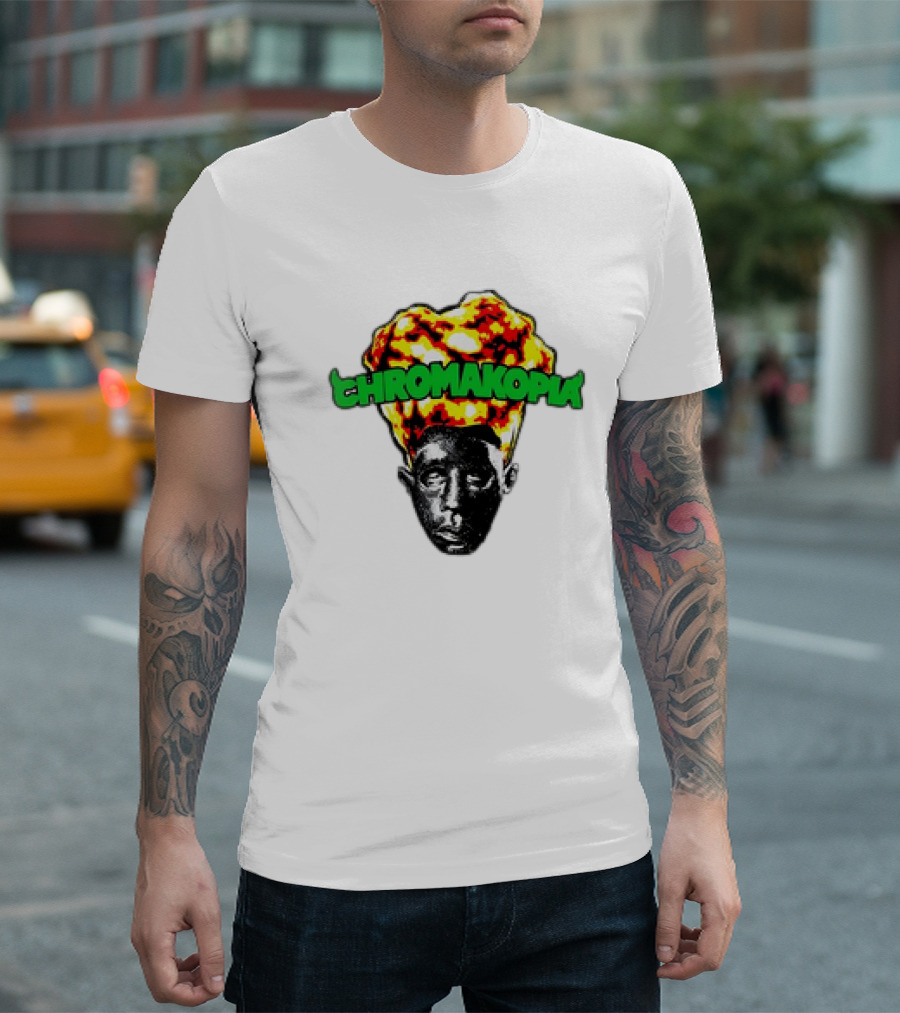 Chromakopia Flaming Head Abstract T-Shirt