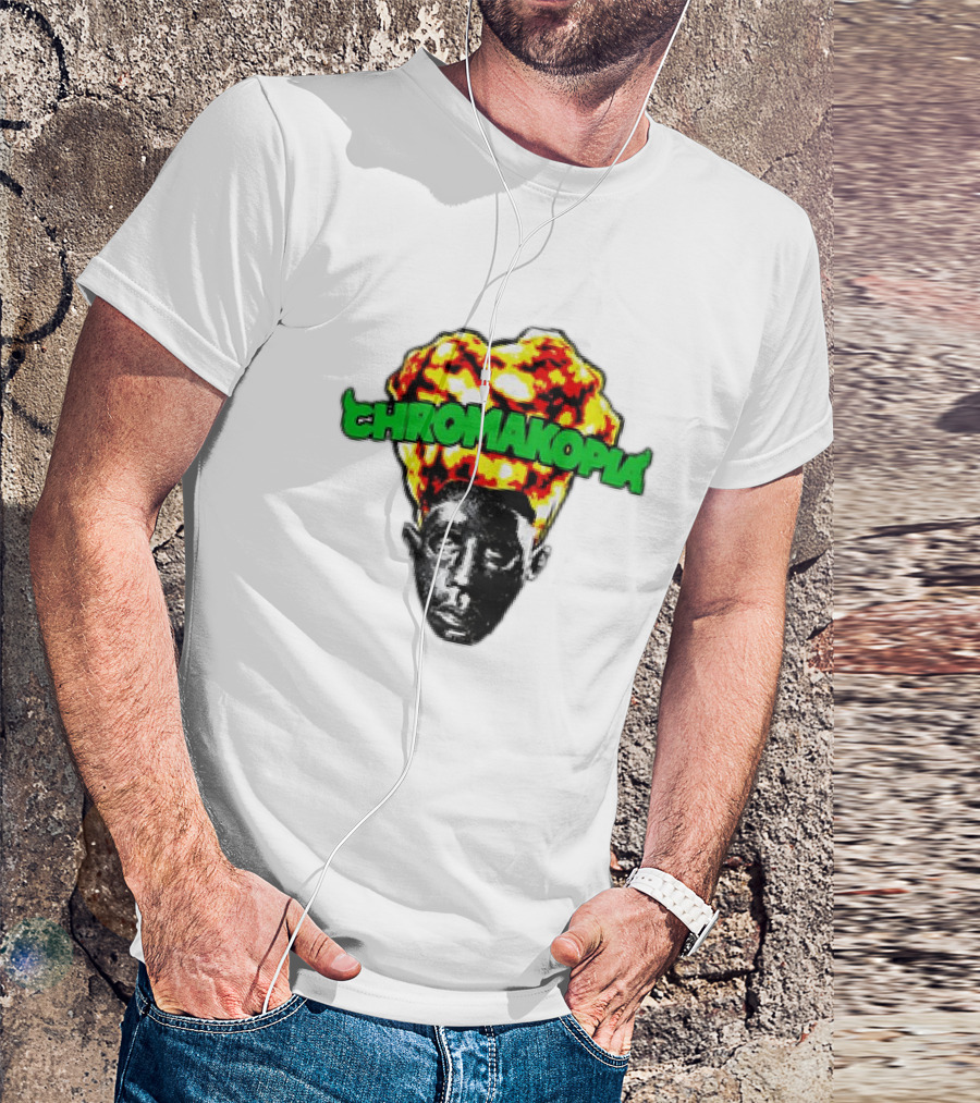 Chromakopia Flaming Head Abstract T-Shirt