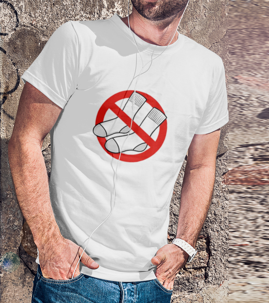 No Socks Symbol Keine Socken T-Shirt