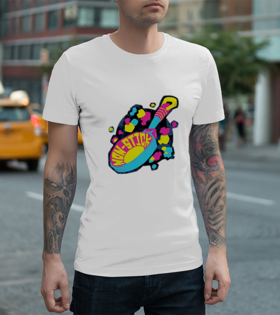 Non-Stick Colorful Pop Art Frying Pan T-Shirt