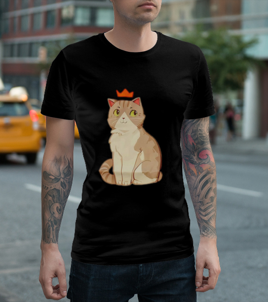 Good Times Cat with Orange Crown T-Shirt