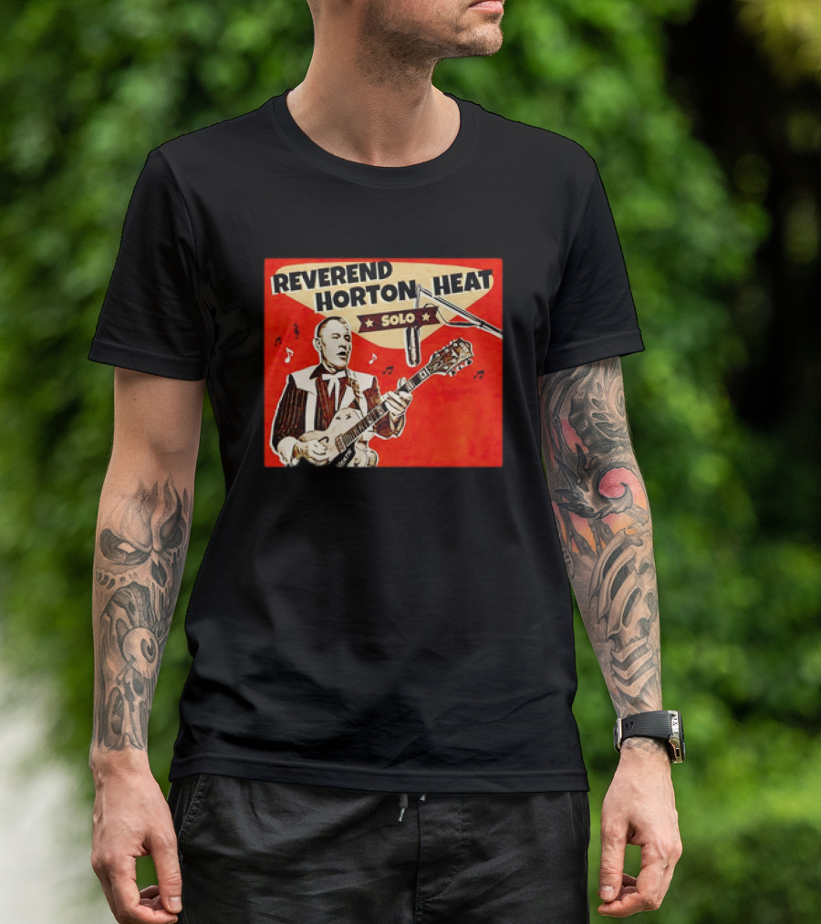 Reverend Horton Heat Solo Guitar Retro T-Shirt