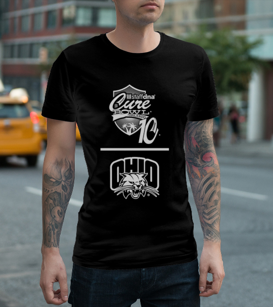 Staffdna Cure Bowl Orlando 10 Ohio Bobcats Football T-Shirt