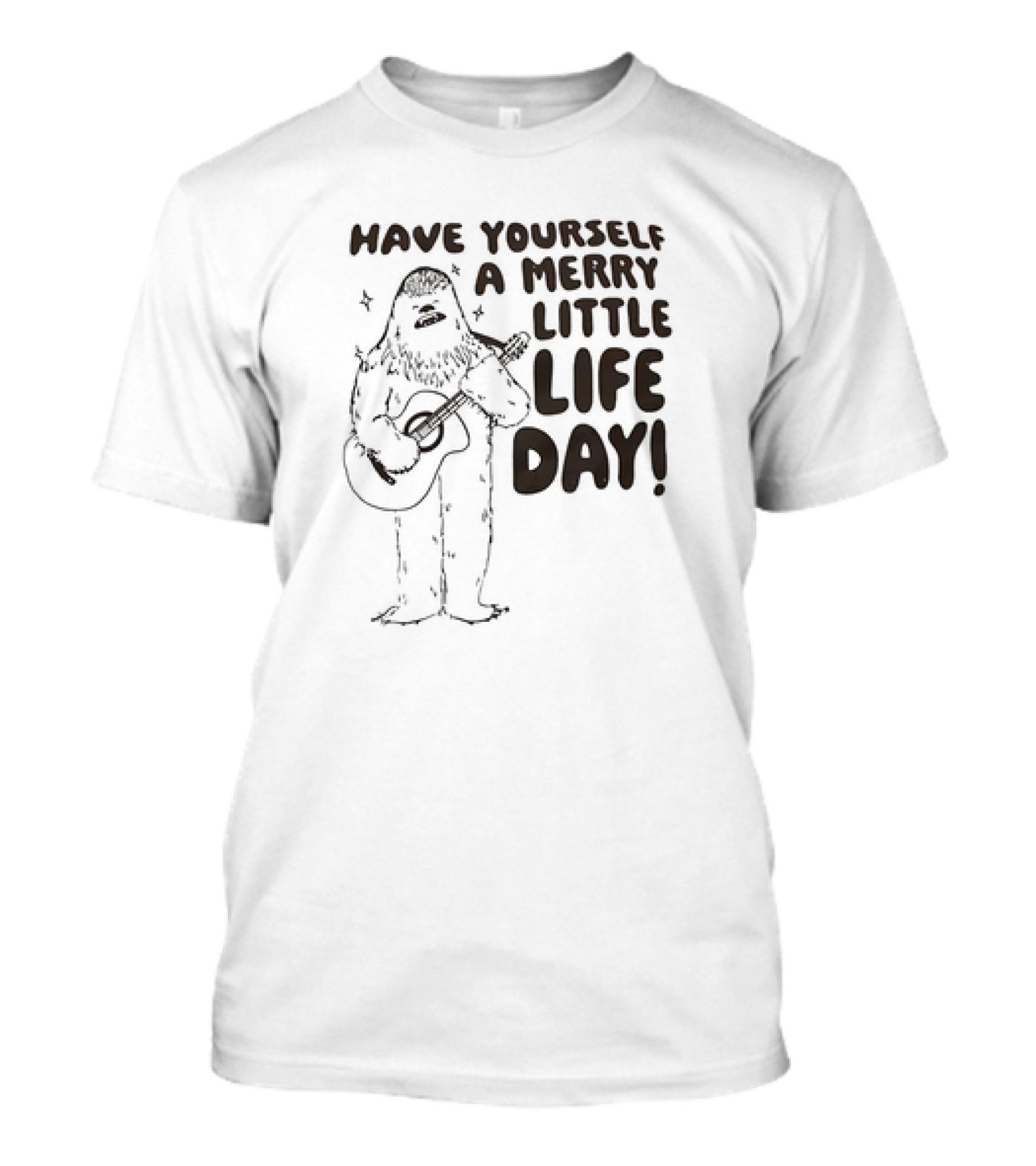 Have Yourself A Merry Little Life Day Chewbacca Playing Guitar T-Shirt