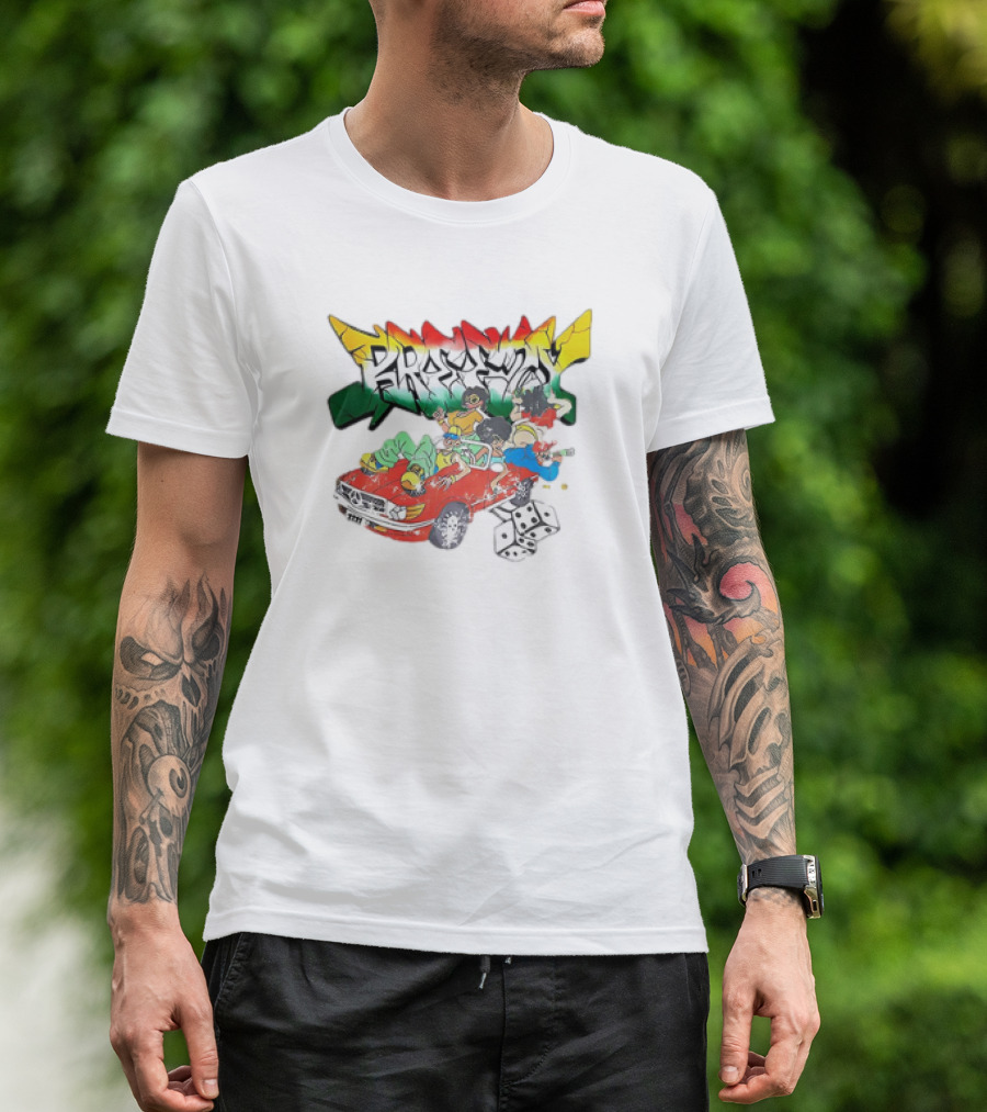 Breezy South Africa Cartoon Car Dice T-Shirt