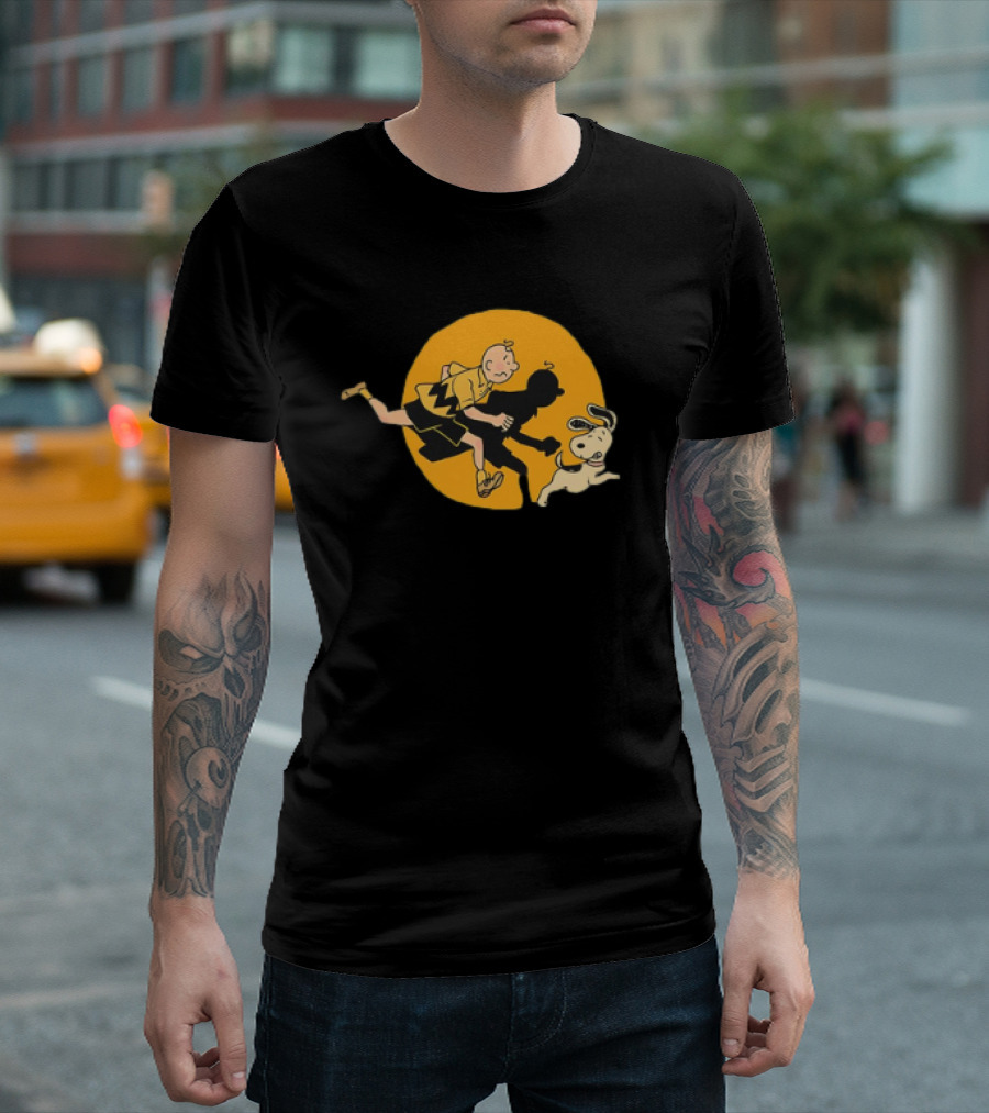 Charlie Brown and Snoopy Adventure Inspired by Tintin T-Shirt