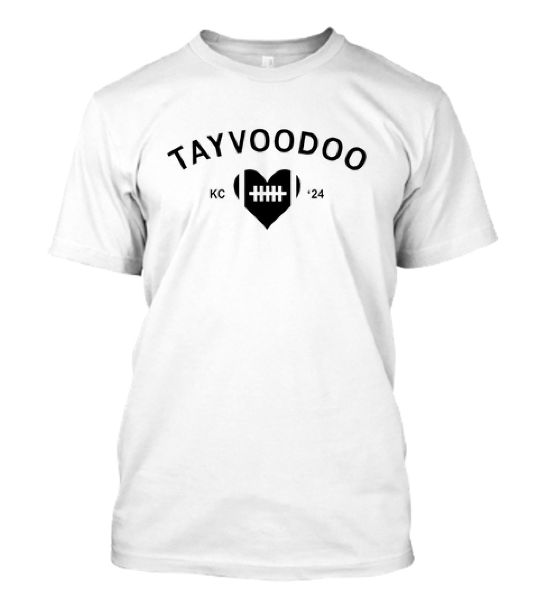 Tayvoodoo KC 2024 Heart Football T-Shirt
