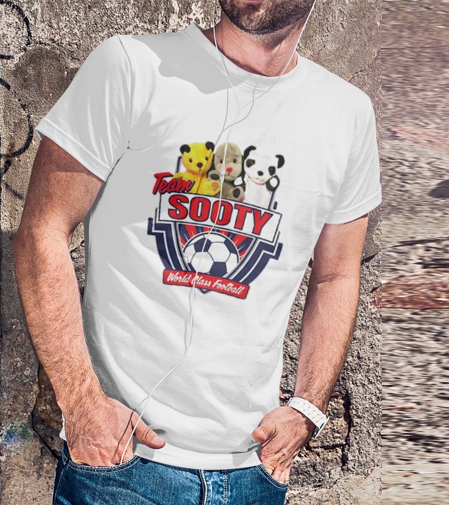 Team Sooty World Class Football Soccer Badge Trio T-Shirt