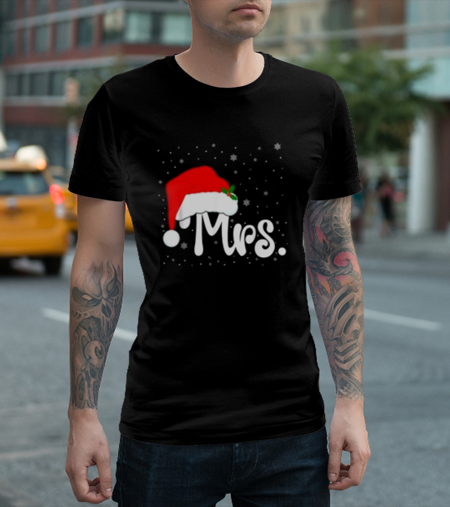 Mrs Santa Claus Christmas Matching Couples T-Shirt
