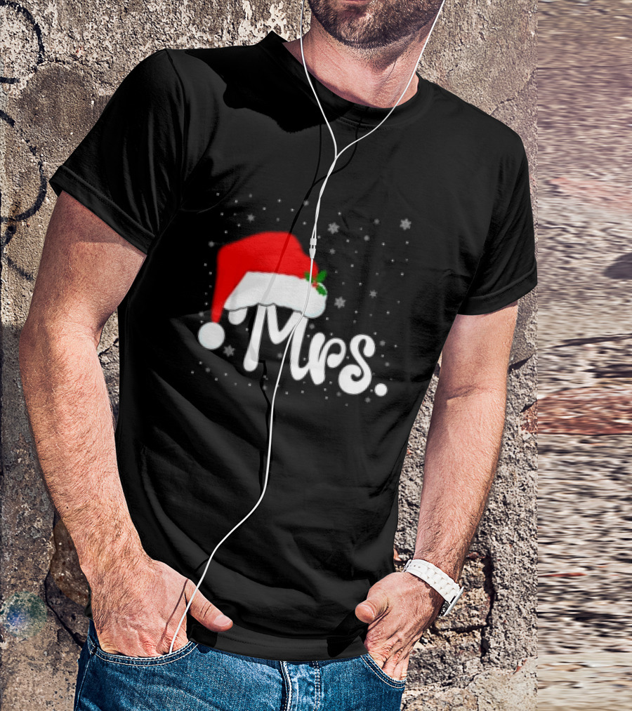 Mrs Santa Claus Christmas Matching Couples T-Shirt