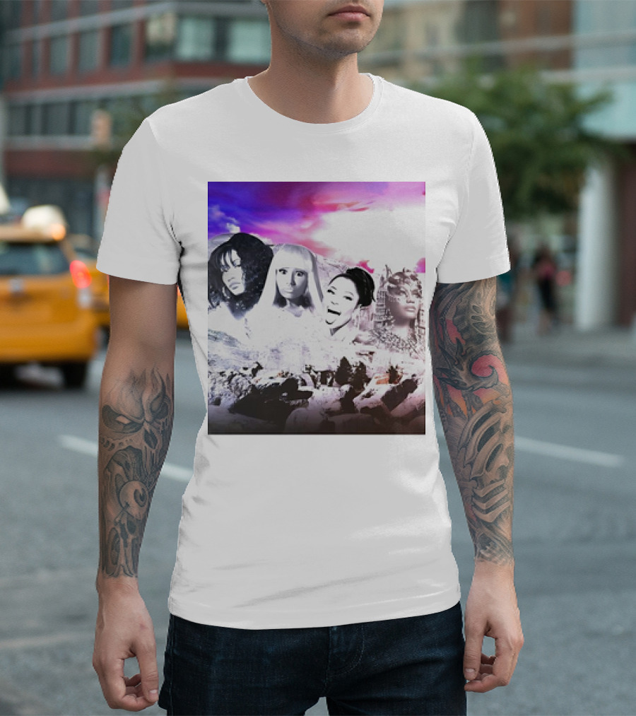 Kingkongkenn My Female Rap Mount Rushmore Nicki Minaj And Rihanna T-Shirt