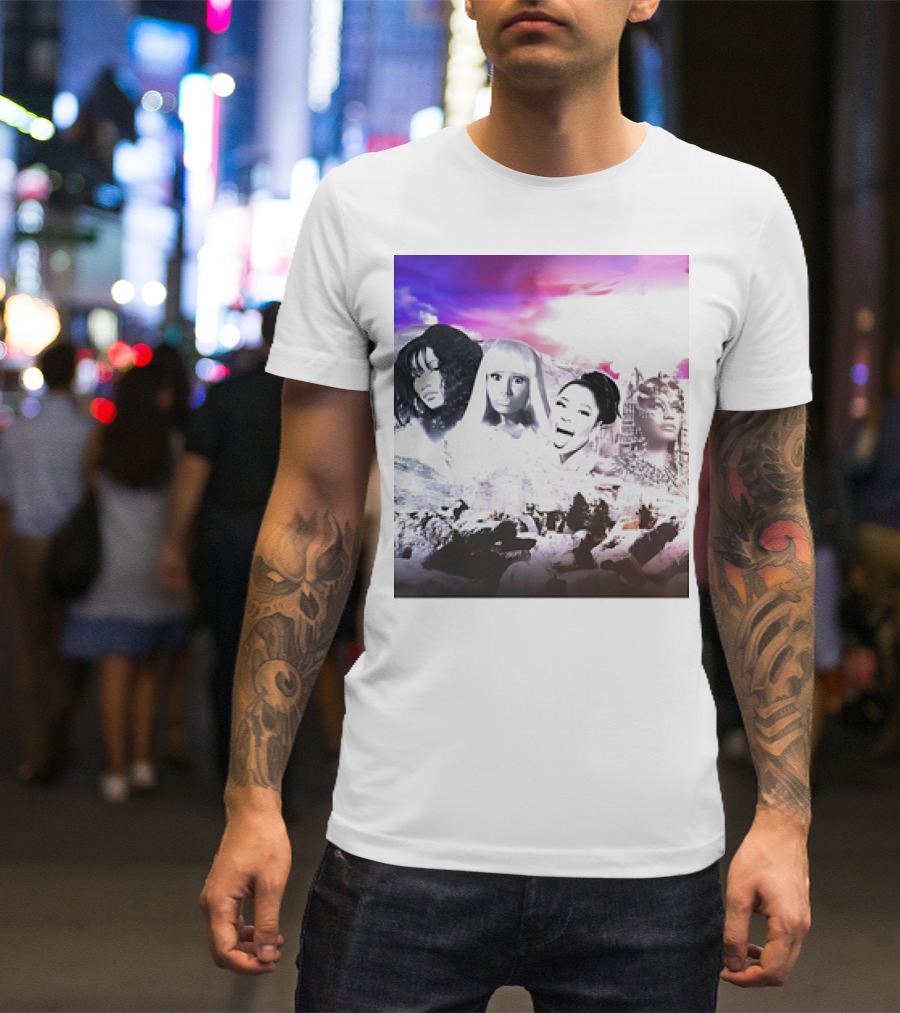 Kingkongkenn My Female Rap Mount Rushmore Nicki Minaj And Rihanna T-Shirt