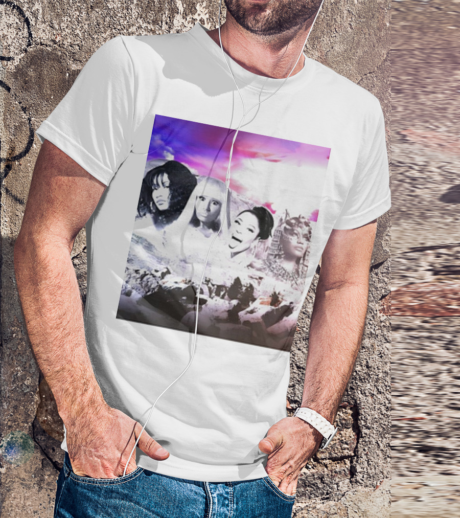 Kingkongkenn My Female Rap Mount Rushmore Nicki Minaj And Rihanna T-Shirt