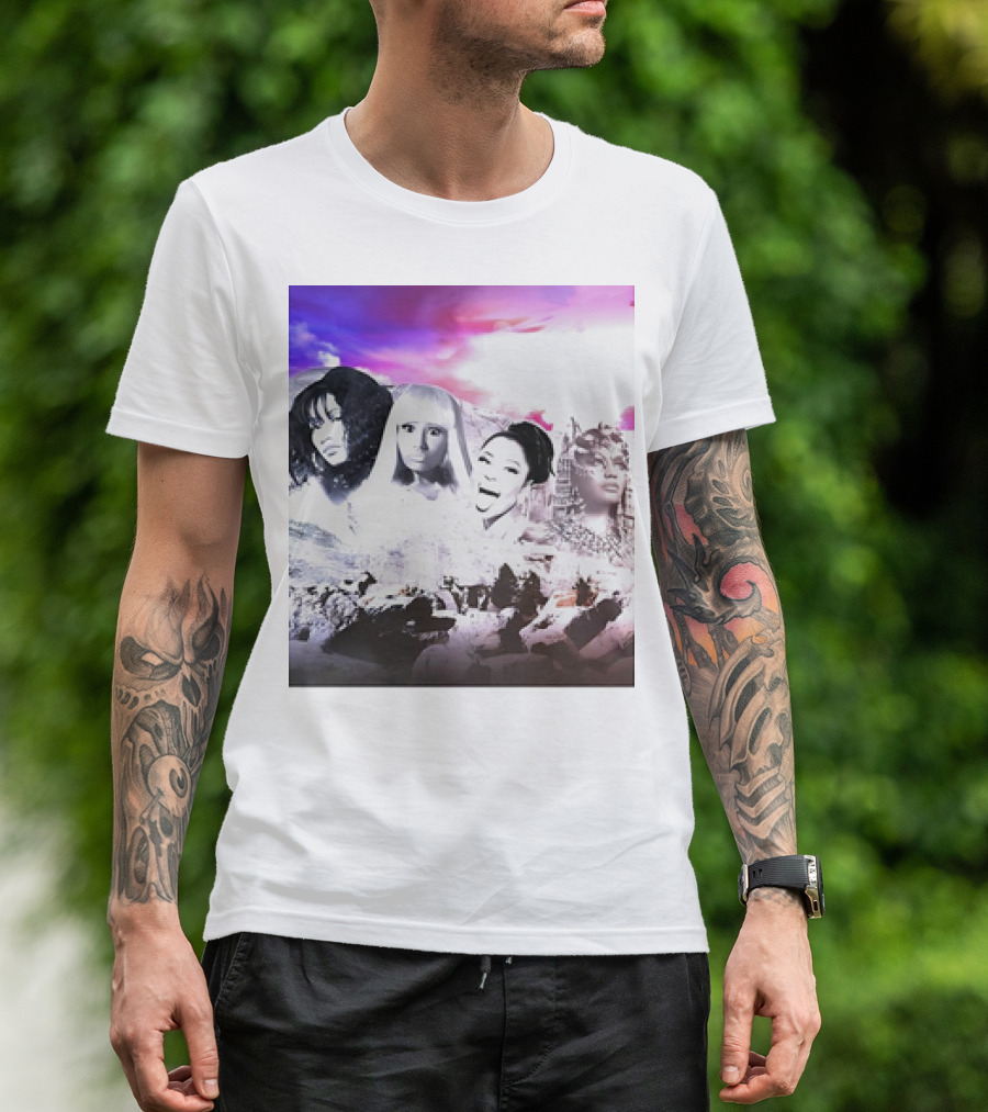 Kingkongkenn My Female Rap Mount Rushmore Nicki Minaj And Rihanna T-Shirt