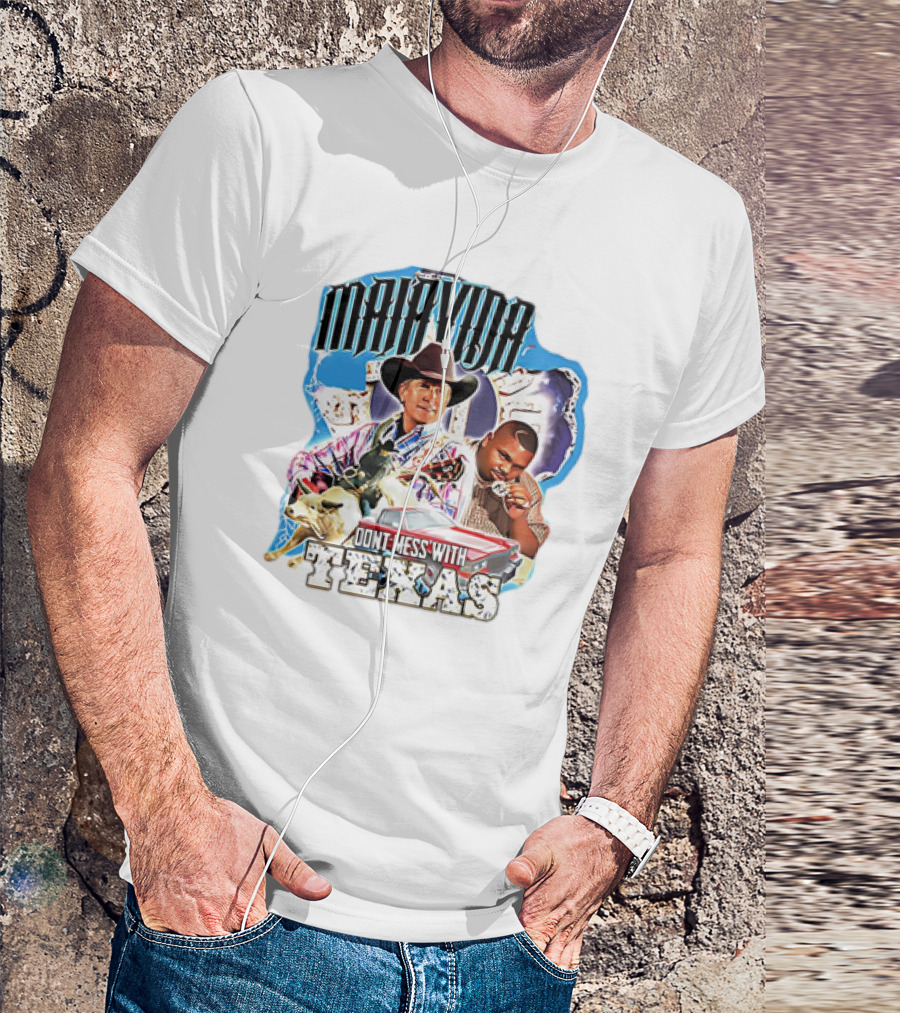 Malavida Don’t Mess With Texas Cowboy And Car T-Shirt