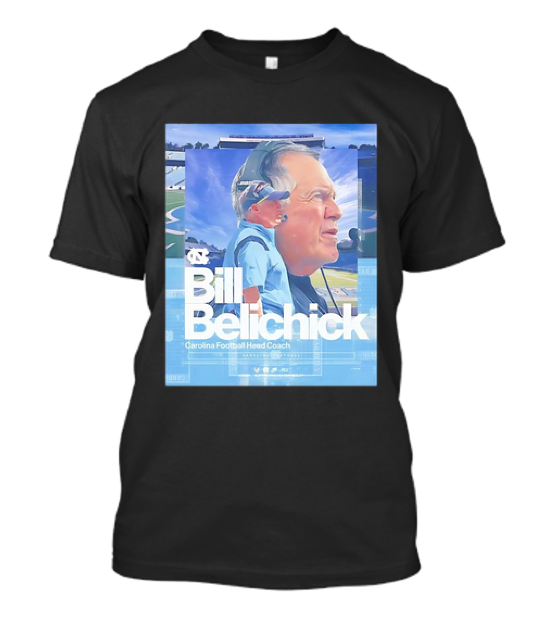 Bill Belichick Carolina Football Head Coach Chapel Hill North Carolina T-Shirt