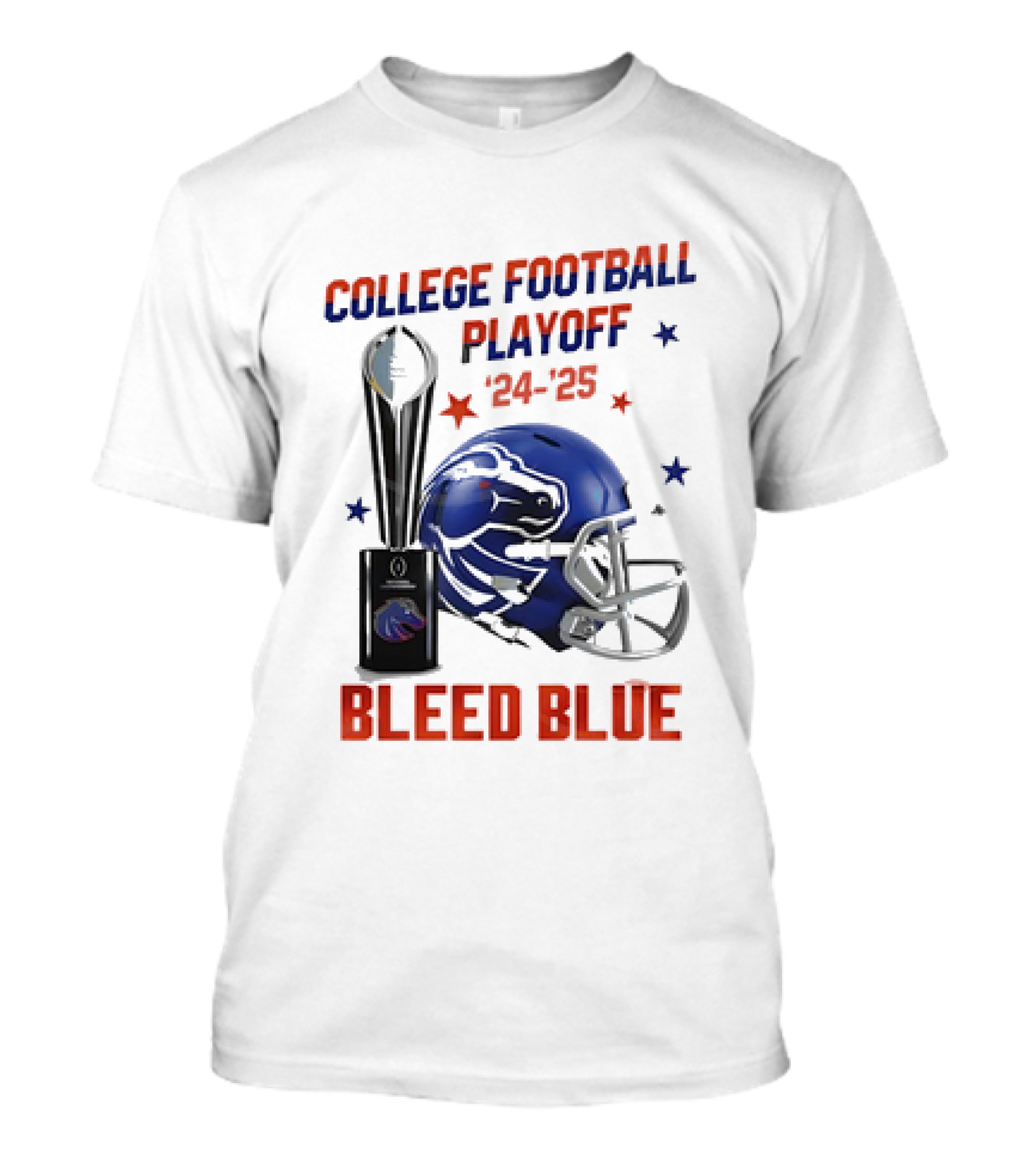 Bleed Blue College Football Playoff '24-'25 Boise State Broncos T-Shirt