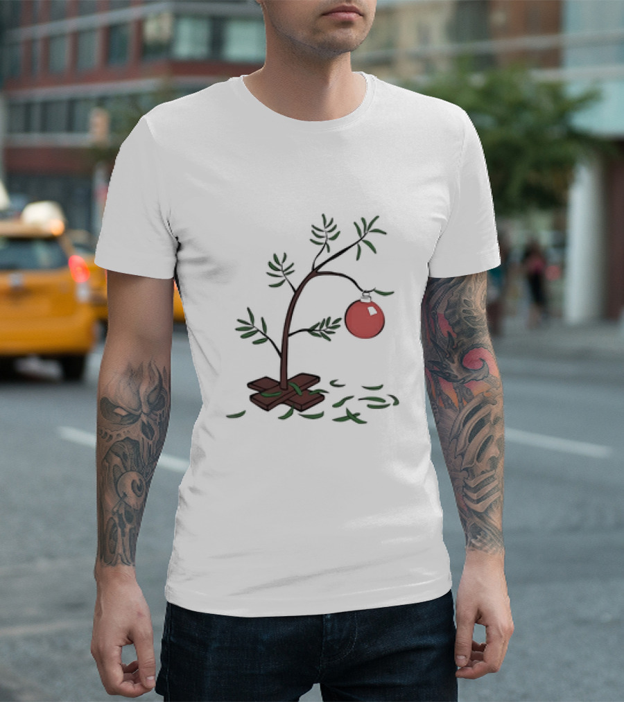 Charlie Brown Christmas Tree Illustration Minimalist T-Shirt