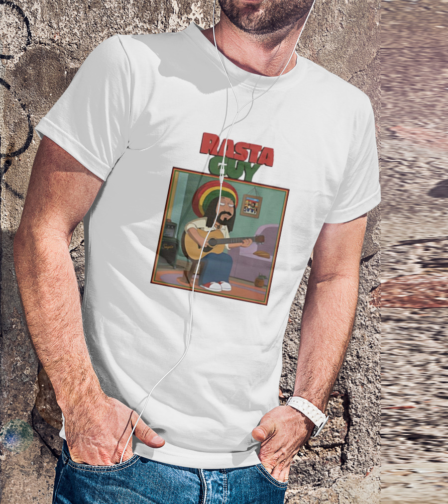 Peter Griffin Playing Guitar With Rasta Hat T-Shirt