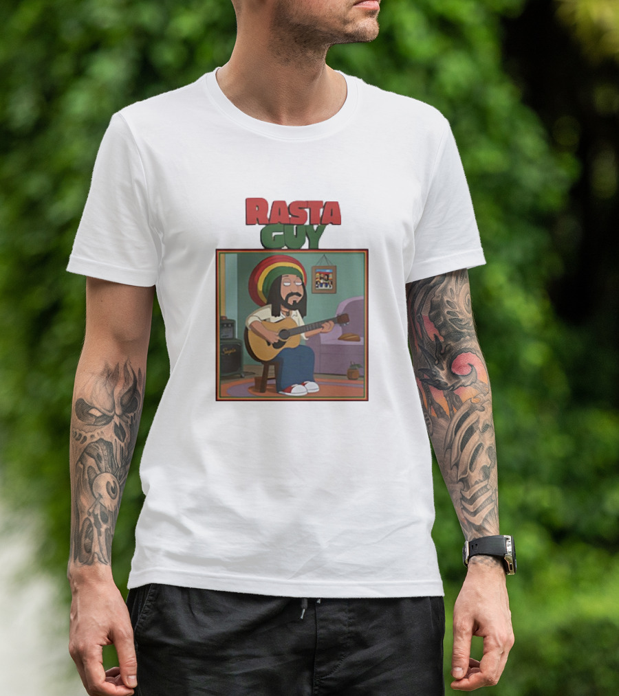 Peter Griffin Playing Guitar With Rasta Hat T-Shirt