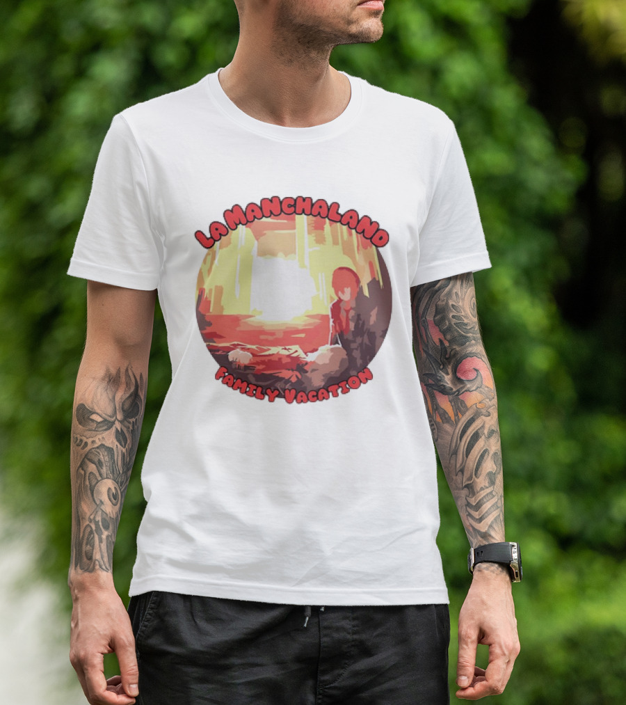 La Manchaland Family Vacation Sci-Fi Adventure Scene T-Shirt