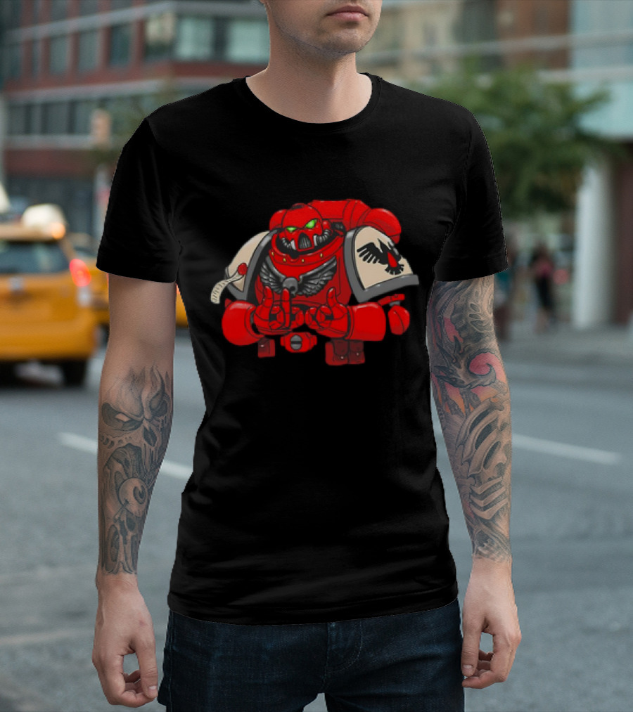 Be Positive Thieving Magpie Knight Space Marine Winged Armor T-Shirt