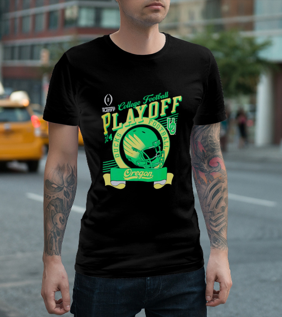 Oregon Ducks College Football Playoff 2024 Helmet T-Shirt