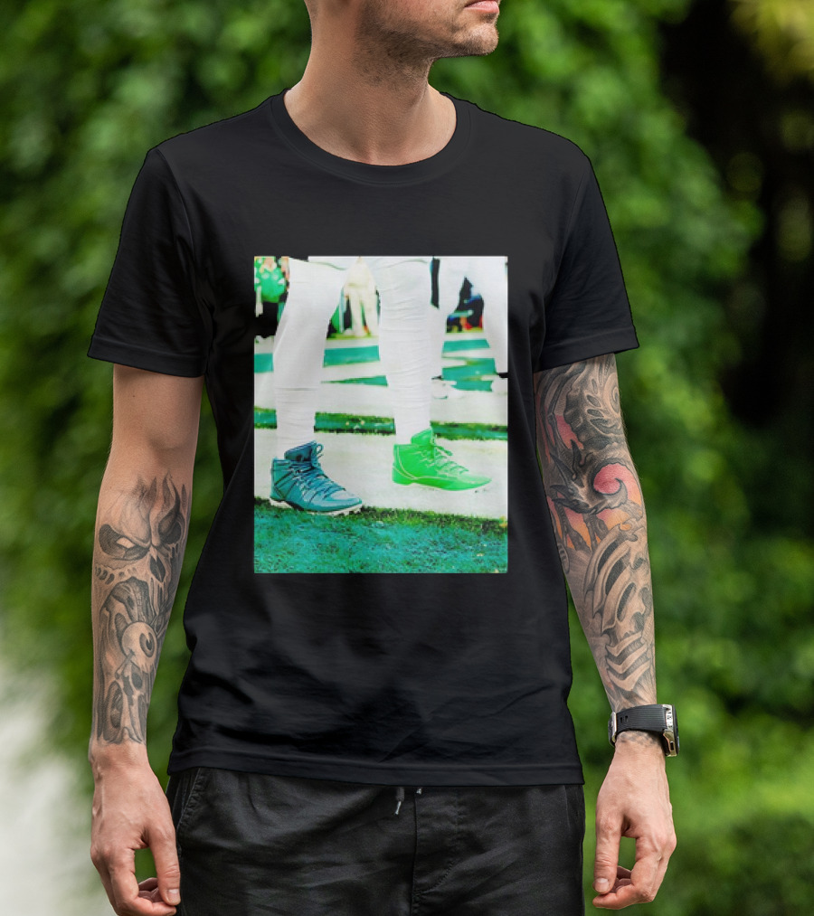 Jalen Two Shoes Colorful Football Footwear Return T-Shirt