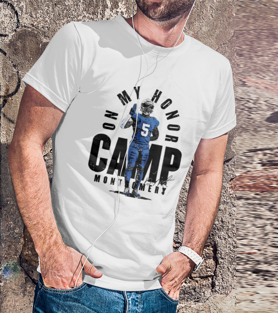 On My Honor Camp Montgomery David Montgomery Signature 5 Football Player T-Shirt