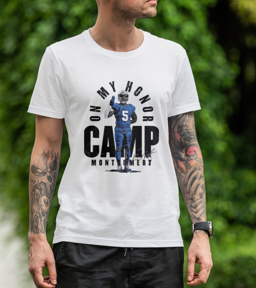 On My Honor Camp Montgomery David Montgomery Signature 5 Football Player T-Shirt