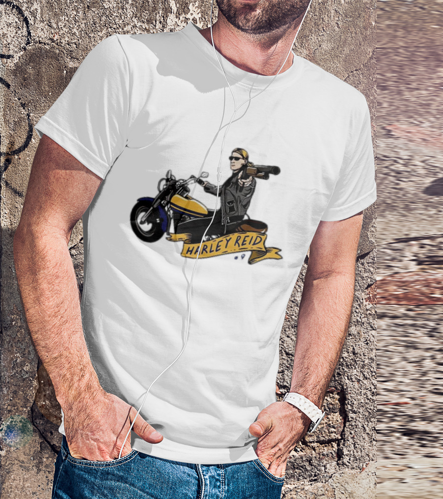 Harley Reid AFL West Coast Eagles Motorcycle Cartoon T-Shirt
