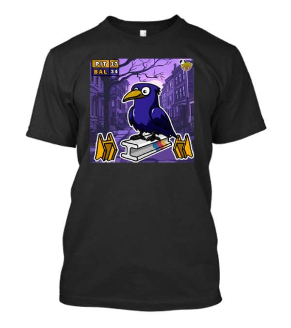Baltimore Ravens Dominate Pittsburgh Steelers 34-17 Victory Showdown T-Shirt