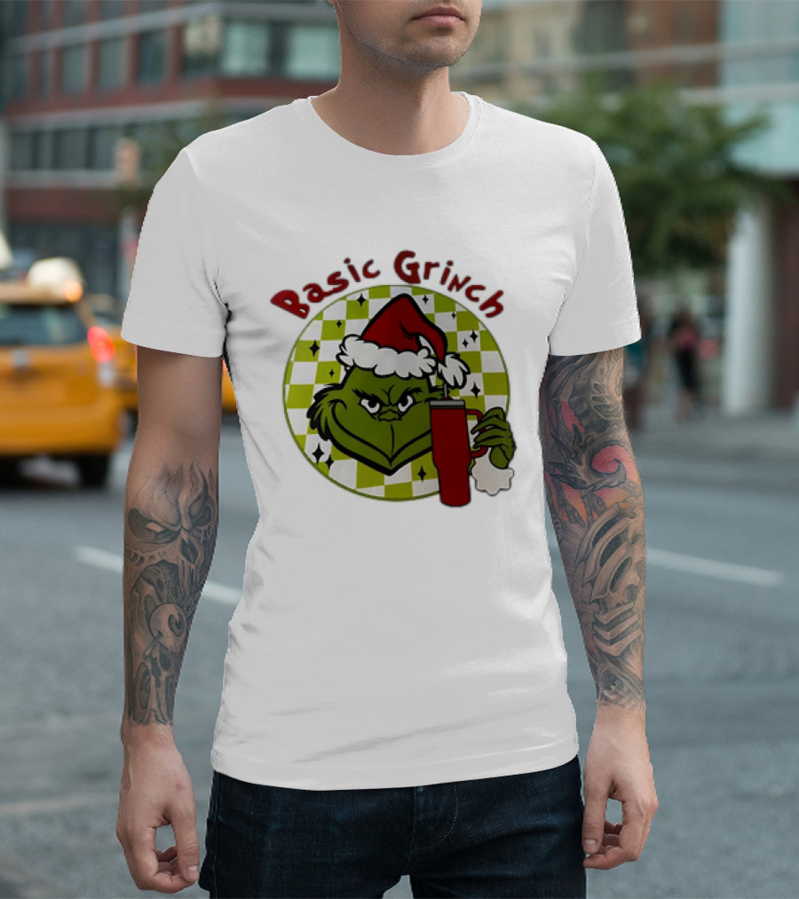Basic Grinch Christmas Santa Hat Holiday Mug T-Shirt