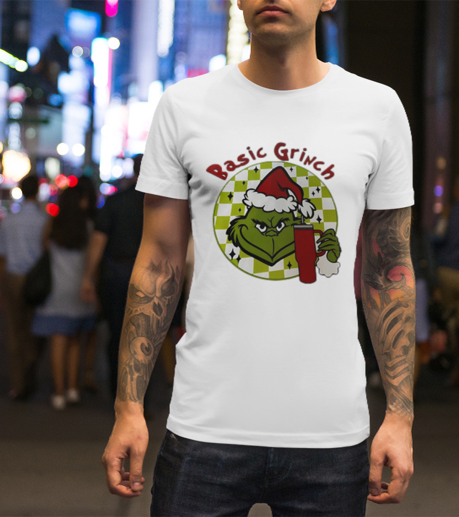 Basic Grinch Christmas Santa Hat Holiday Mug T-Shirt