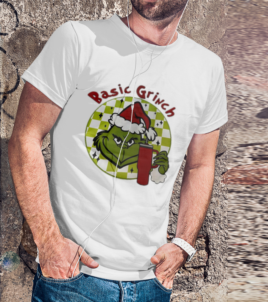 Basic Grinch Christmas Santa Hat Holiday Mug T-Shirt