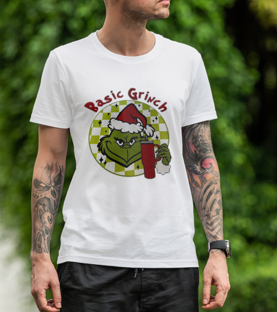 Basic Grinch Christmas Santa Hat Holiday Mug T-Shirt