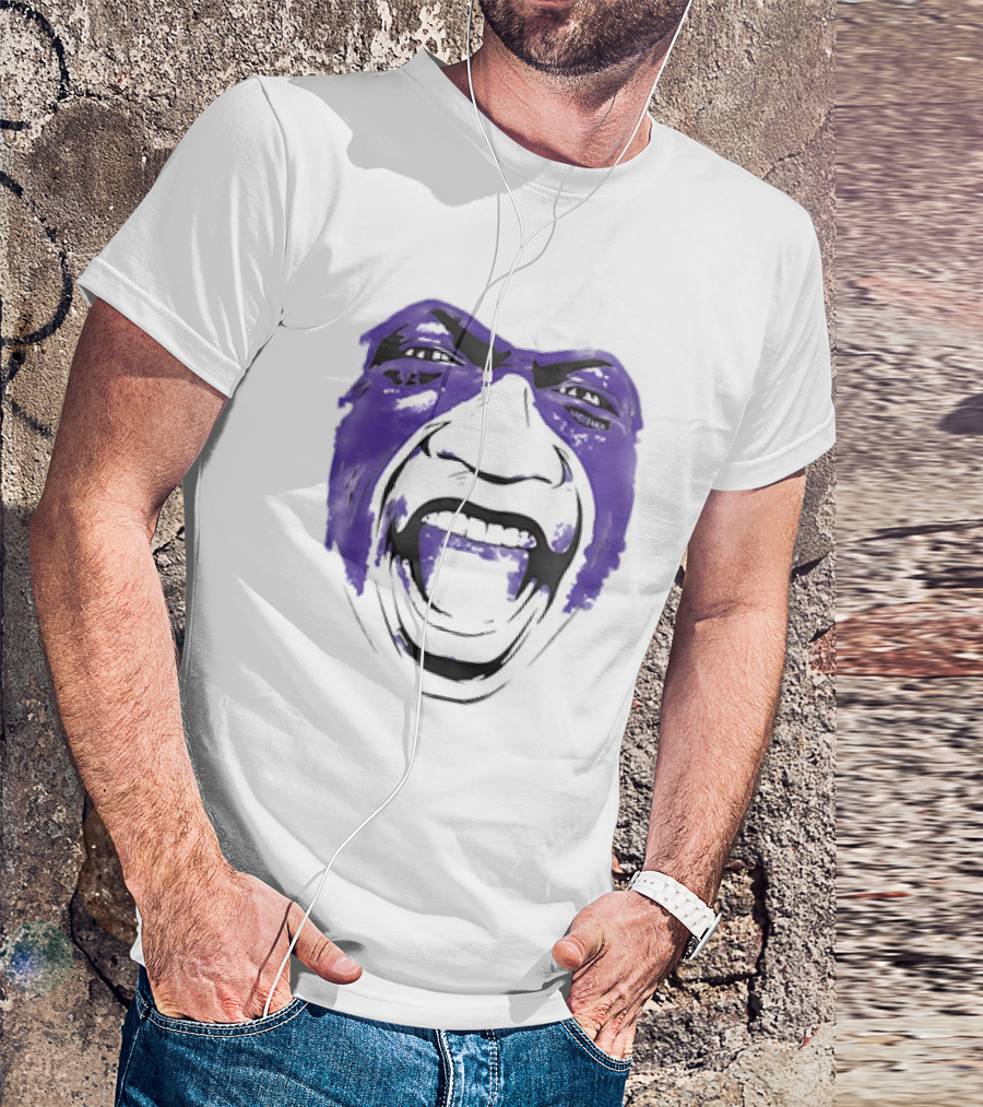 John Randle Minnesota Vikings Face Paint Scream T-Shirt