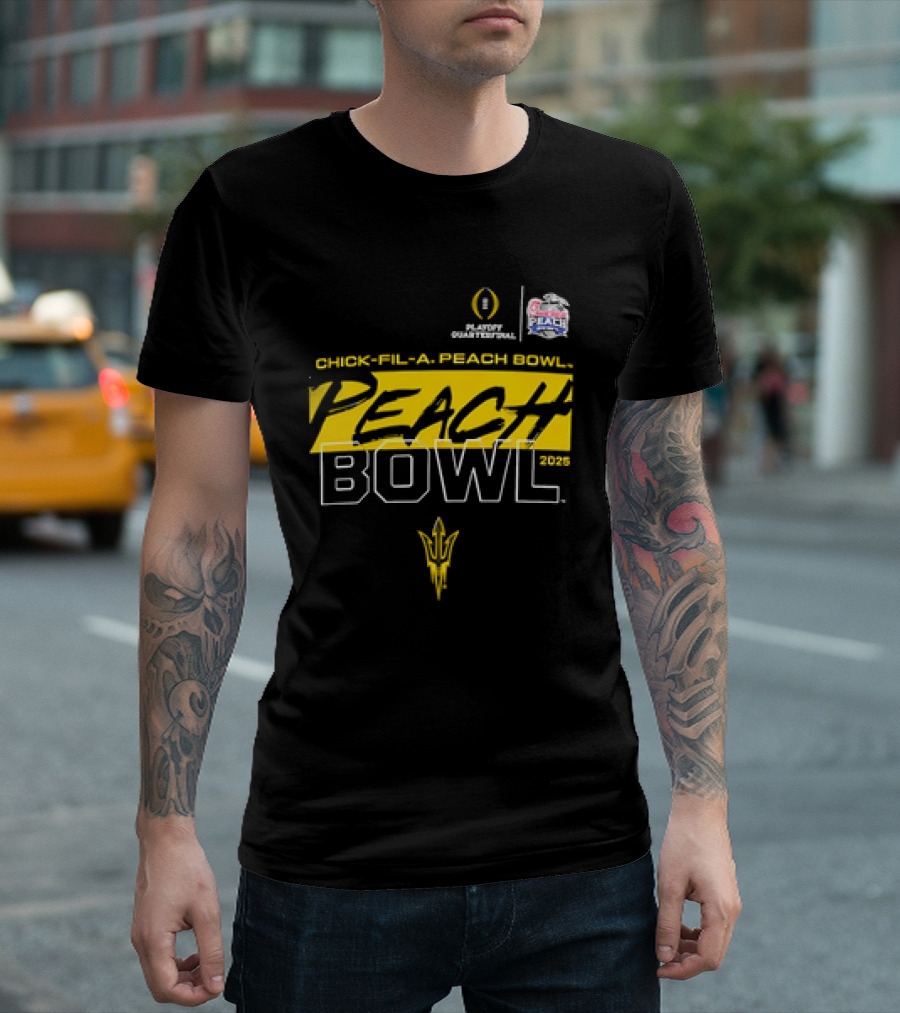 Arizona State Sun Devils 2025 Chick-Fil-A Peach Bowl CFP Quarter Final Bound T-Shirt