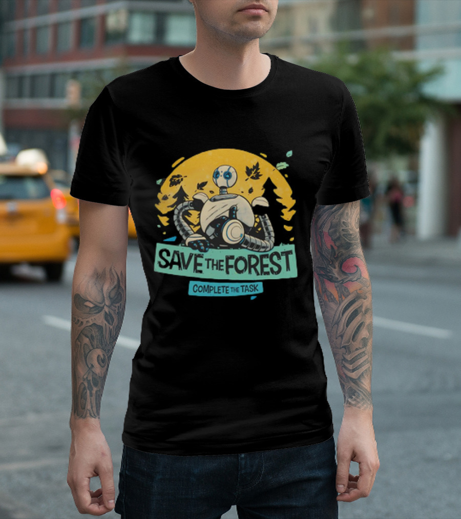 Save the Forest Complete the Task Roz The Wild Robots T-Shirt