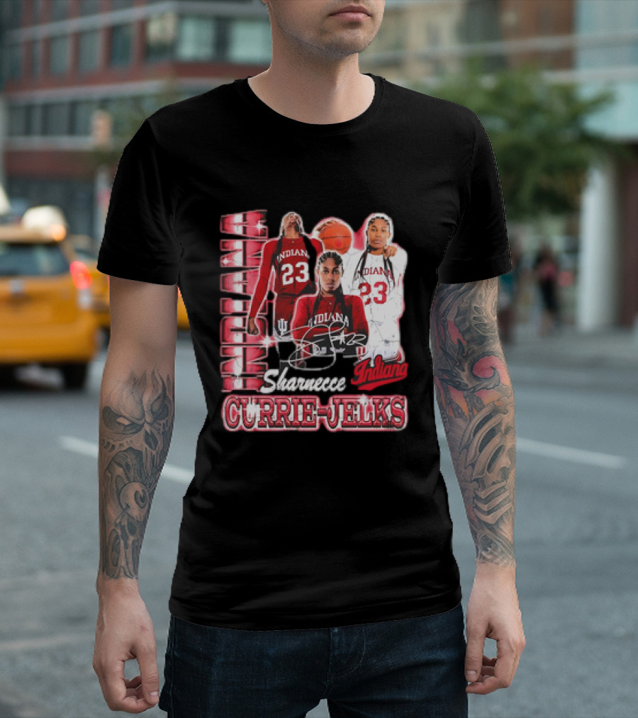 Sharnecce Currie-Jelks Indiana Hoosiers Basketball 23 Red Jersey 90s T-Shirt