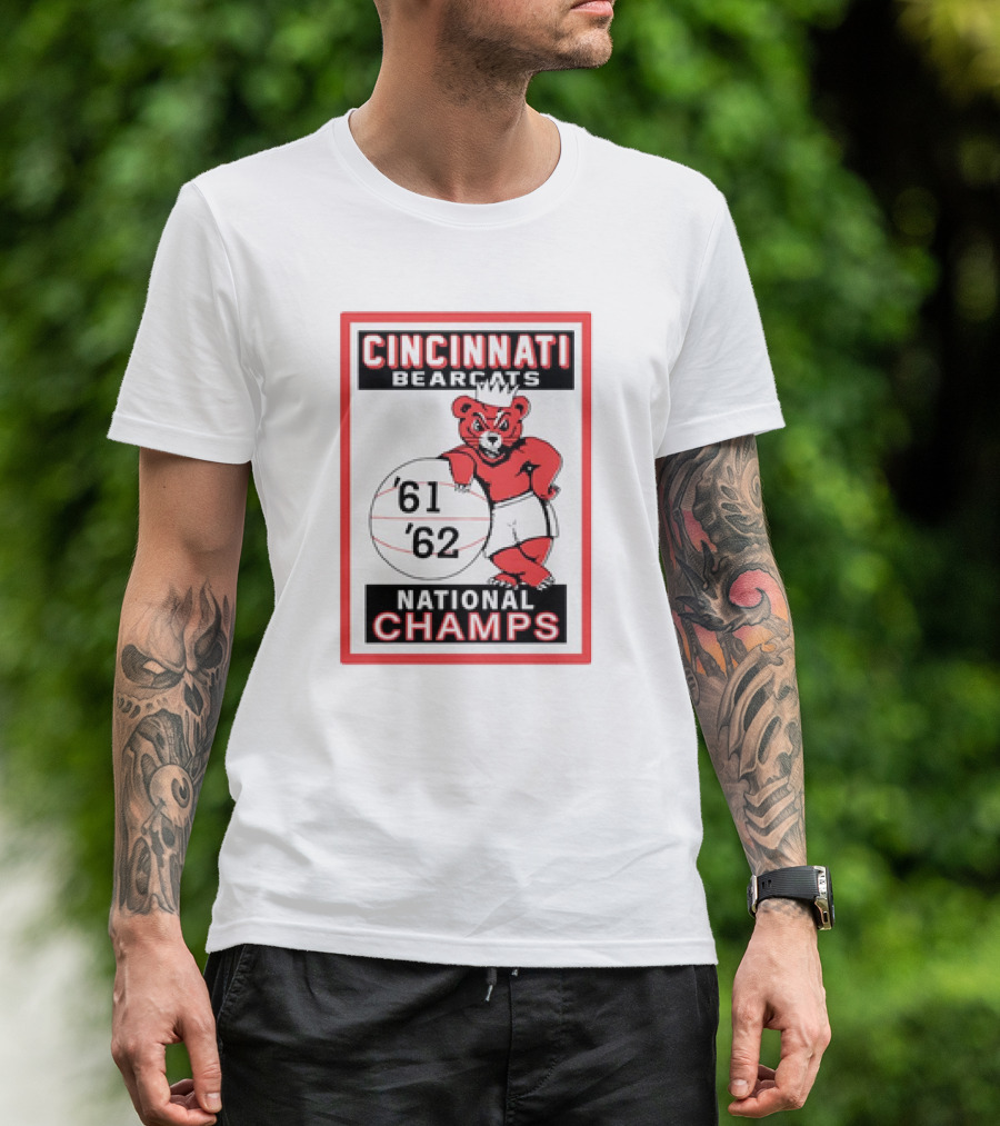 Cincinnati Bearcats 1961 1962 Basketball National Champs Retro T-Shirt
