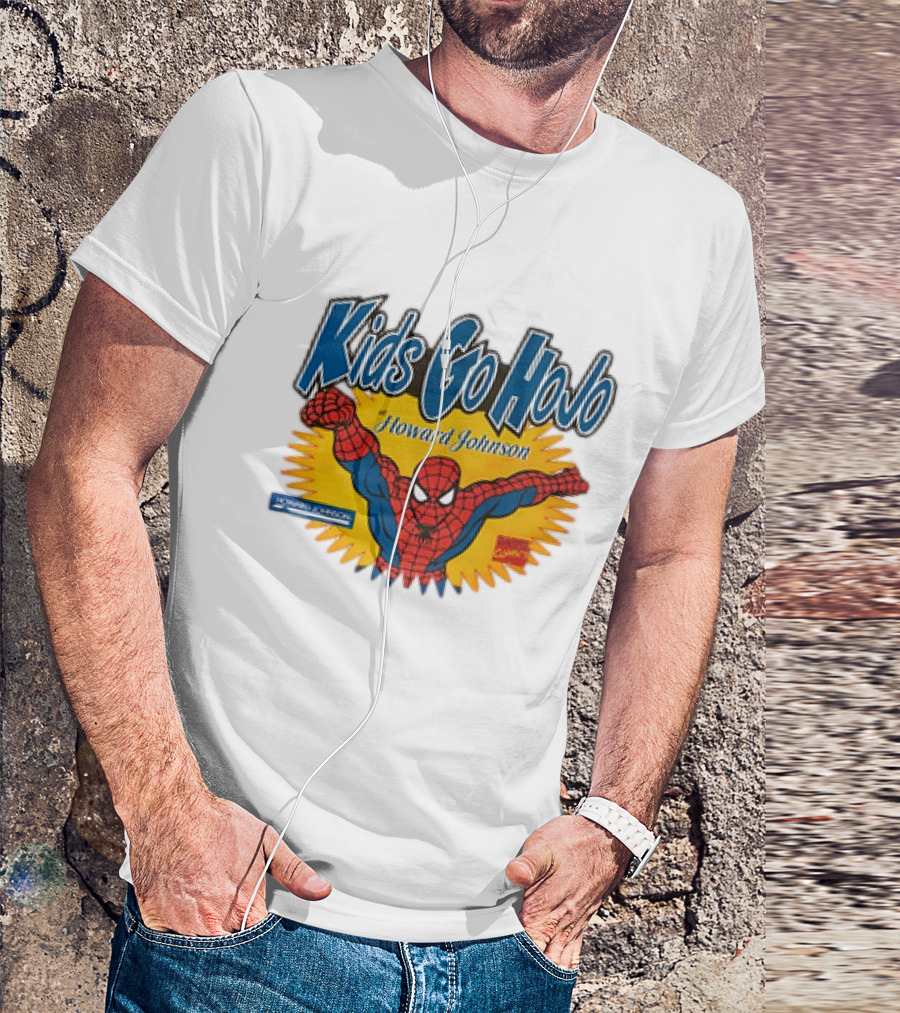 Kids Go Hojo Howard Johnson Spider-Man Vintage Promotion T-Shirt