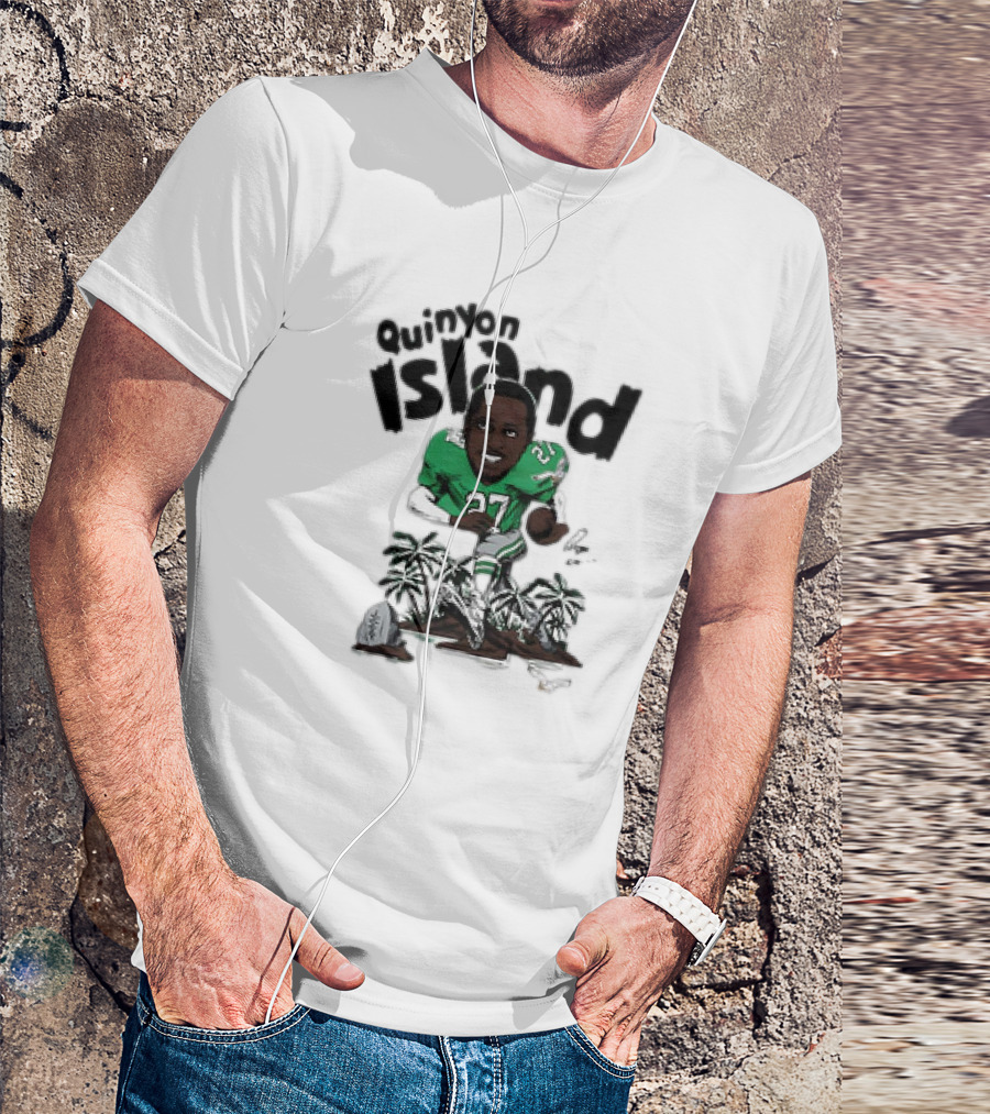 Quinyon Island Philadelphia Eagles Caricature T-Shirt